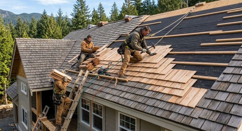 Natural Wood Roof Installation in Point Pleasant Beach, NJ